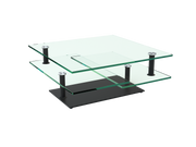 Black Squad - Glass Coffee Table - Le Divano