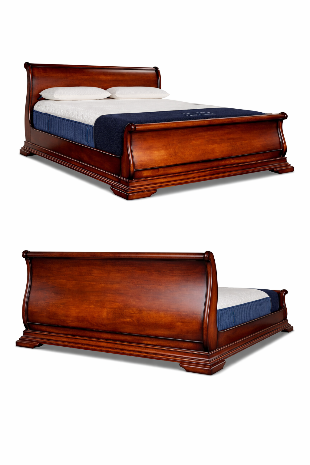Mahogany Sleigh Bed - Premium Bed for Luxurious Comfort