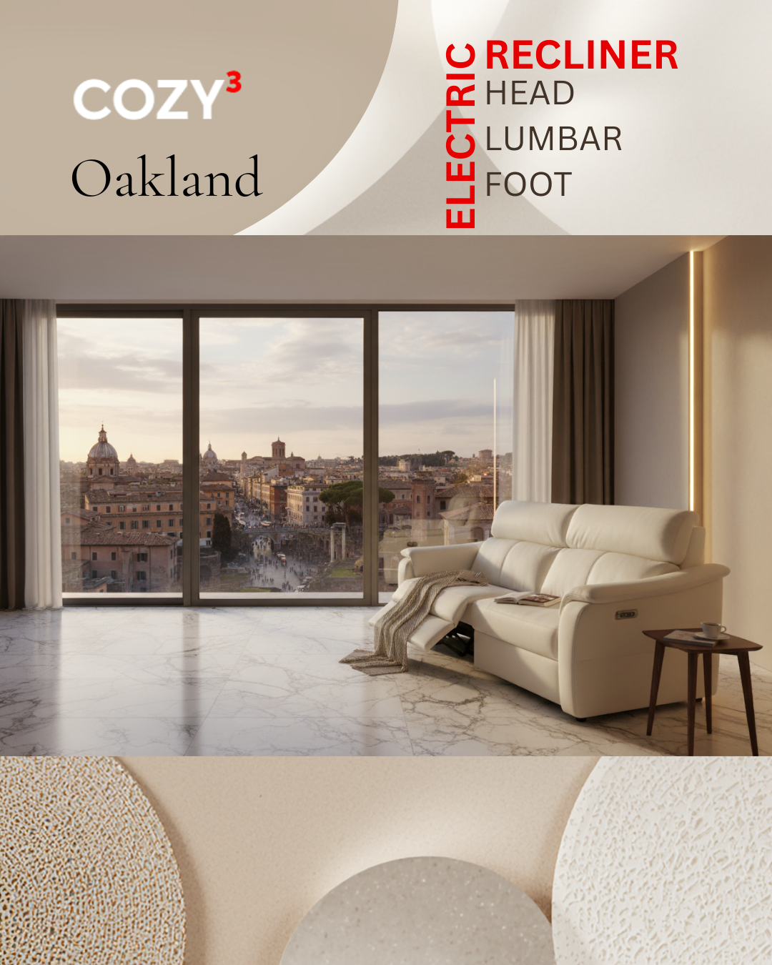 Oakland Cozy 3 Sofa