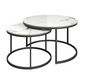 Zico 2pc White Ceramic Coffee Table Set