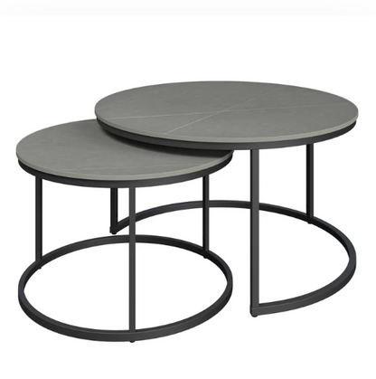 Zico Grey 2pc Ceramic Coffee Table Set