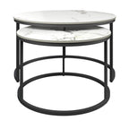 Zico 2pc White Ceramic Coffee Table Set